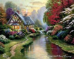 Image result for Thomas Kinkade Autumn Farm