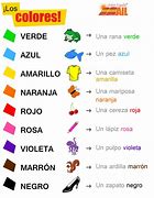 Image result for Los Colores Vocabulario Español