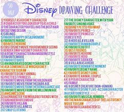 Image result for Disney 30-Day Art Challenge