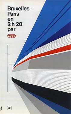 TEE-design, treinstellen op affiches voor de Trans Europ Express | retours