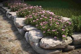 Image result for Faux Stone Flower Bed Edging