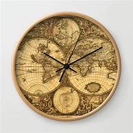 Image result for Old World Map Wall Clock