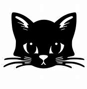 Image result for Simple Cat Face Silhouette