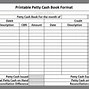 Image result for Petty Cash Book Template