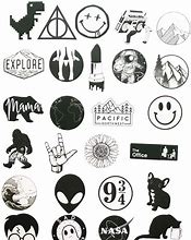 Image result for Black and White Laptop Stickers