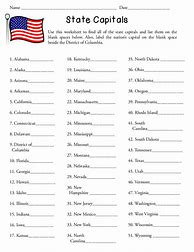 Image result for Printable States and Capitals Map Quiz
