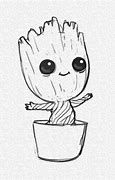 Image result for Baby Groot and Stitch Drawing Outline