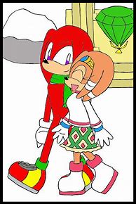 Image result for Knuckles and Tikal in Love Sonic X