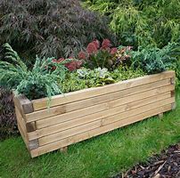 Image result for long wood boxes planters