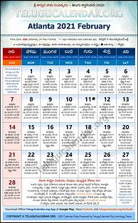 Image result for Atlanta Telugu Calendar