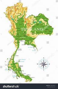 Image result for Physical Map Thailand with Symbols