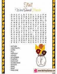 Image result for Large Print Fall Word Search Puzzles