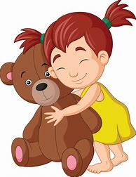 Image result for Girl Holding Teddy Cartoon