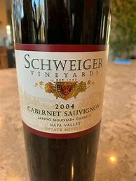 Image result for Schweiger Cabernet Sauvignon Premiere Napa Valley IX Lot 060 Kristina 3 0