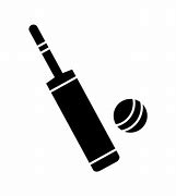 Image result for Cricket Bat Black and White