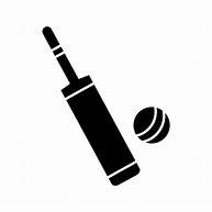 Image result for Cricket Bat Black and White Icon