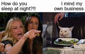Image result for Minding My Own Business Meme Cat