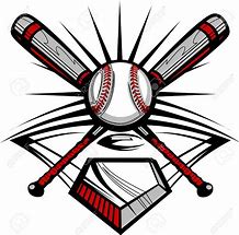 Image result for Crossed Baseball Bats Clip Art