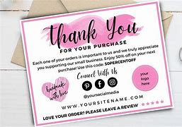 Image result for Small Business Thank You Card Examples