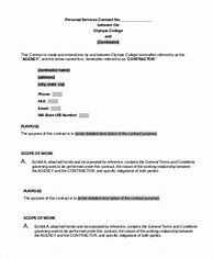 Image result for Personal Contract Template