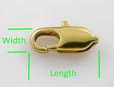 Image result for Lobster Claw Clasp Diemnsions