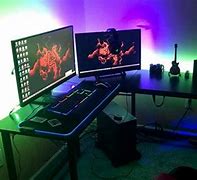 Image result for PC Gaming Setup Ideas L Shap Desk