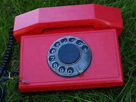 Image result for Red Rotary Dial Phone