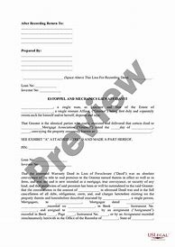 Image result for Estoppel Affidavit Form