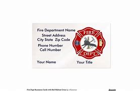 Image result for Fire Department Business Cards