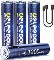 Image result for Deleepow Rechargeable AA Lithium Batteries