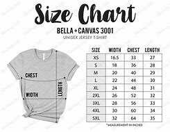 Image result for Bella Brand Size Chart