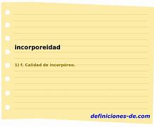 Image result for incorporeidad