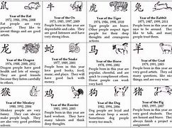 Image result for Chinese Symbols for Years Born