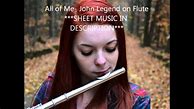 Image result for All of Me John Legend Flute Sheet Music