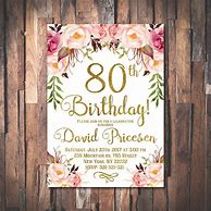 Image result for Free 80th Birthday Printables