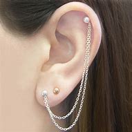 Image result for Silver Chain Earrings