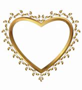 Image result for Transparent Gold Heart Frames