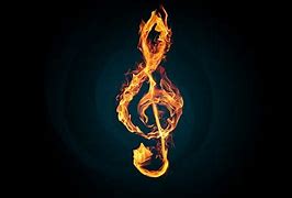 Image result for Music Notes On Fire