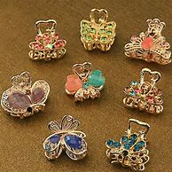 Image result for Crystal Mini Hair Claw Clips