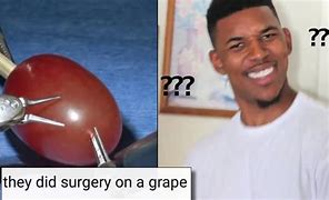 Image result for Surgery On a Grape Meme