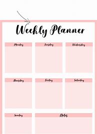 Image result for Printable Weekly Planner Template