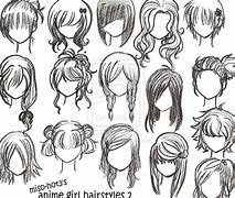 Image result for Anime Girl Hair Outline