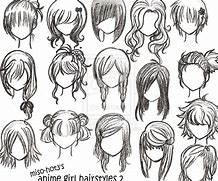Image result for Anime Hair Drawing Easy Tiny