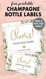 Image result for Champagne Bottle Label Template Free Download