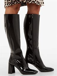 Image result for Black Patent Leather Boots