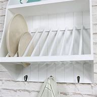 Image result for Wall Mounted Plate Rack Storage