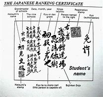 Image result for Koga Ryu Certificate