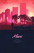Image result for Poster of Miami Skyline in Purple