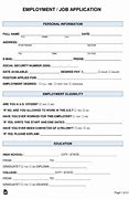 Image result for Free Employee Application Template