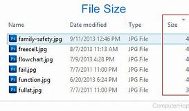 Image result for File Size Table